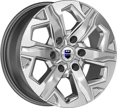КиК Тейт (KC1050) 17 / 6*139.7 ET36 D100.1 J7.5 Дарк платинум