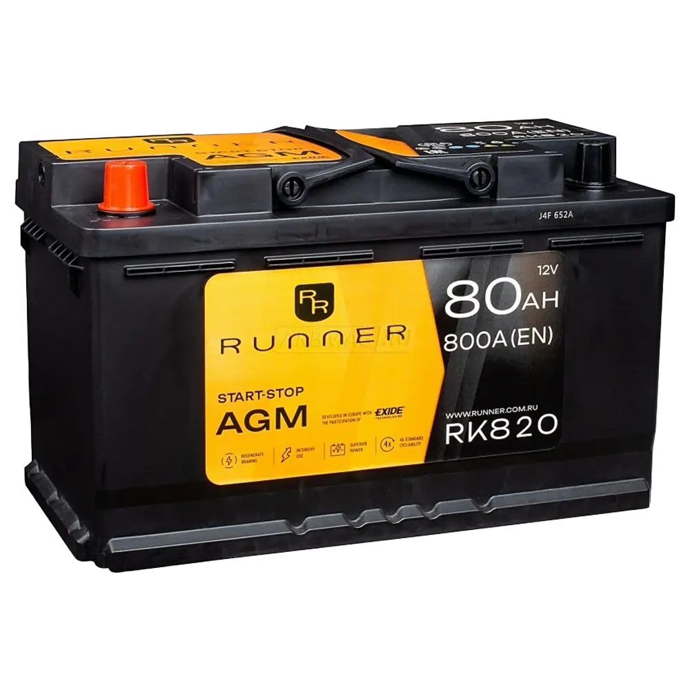 RUNNER 80 А/ч п.п. 800А 12V AGM