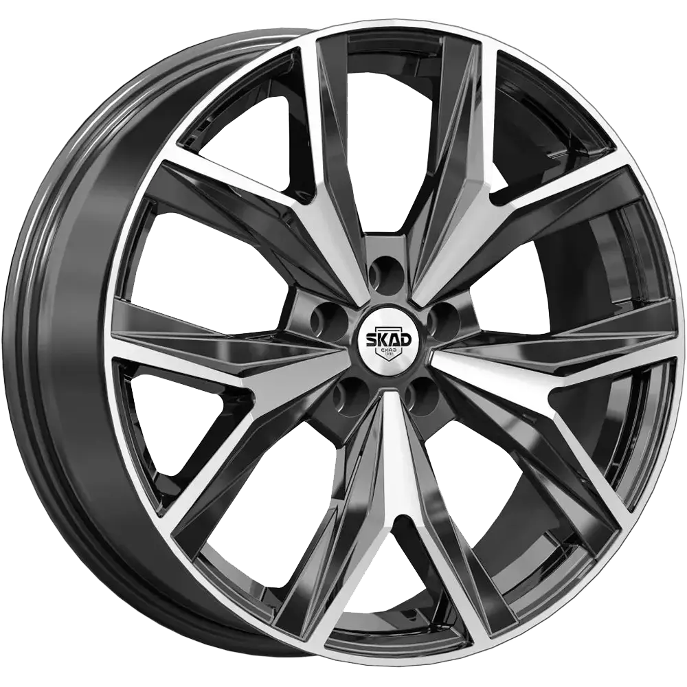 Skad KL-1162 19 / 5*114.3 ET45 D60.1 J7.0 Черный с полированной лиц