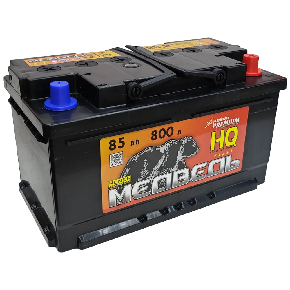Медведь 85 А/ч о.п. 800А 12V  Низкий