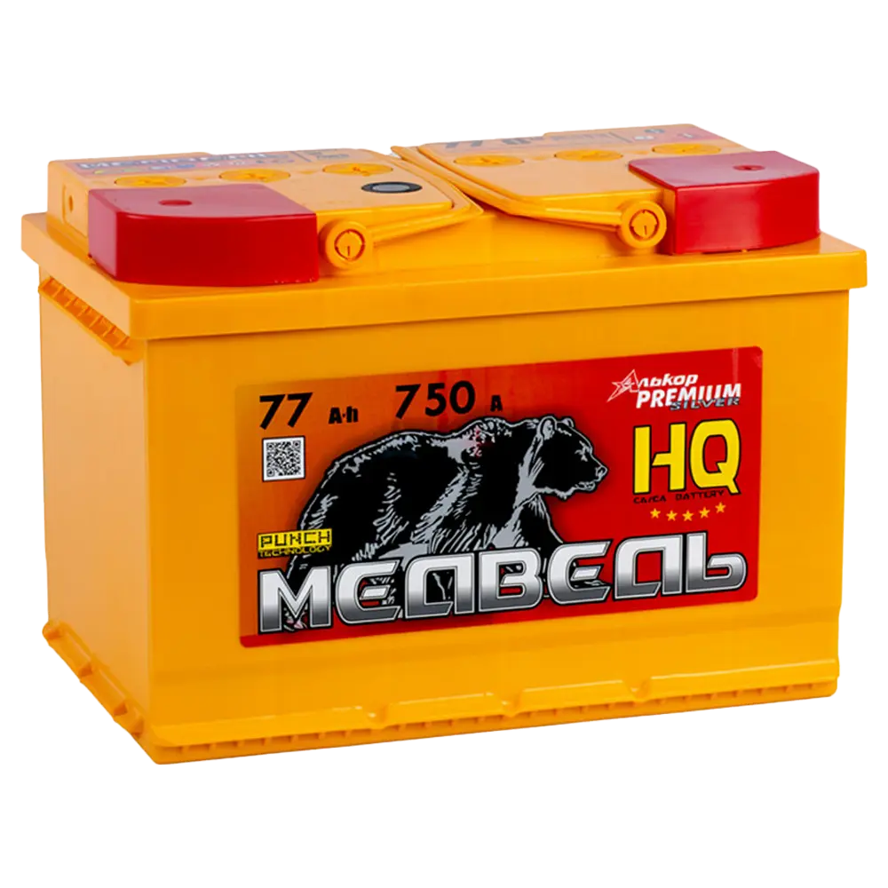 Медведь 77 А/ч о.п. 750А 12V 