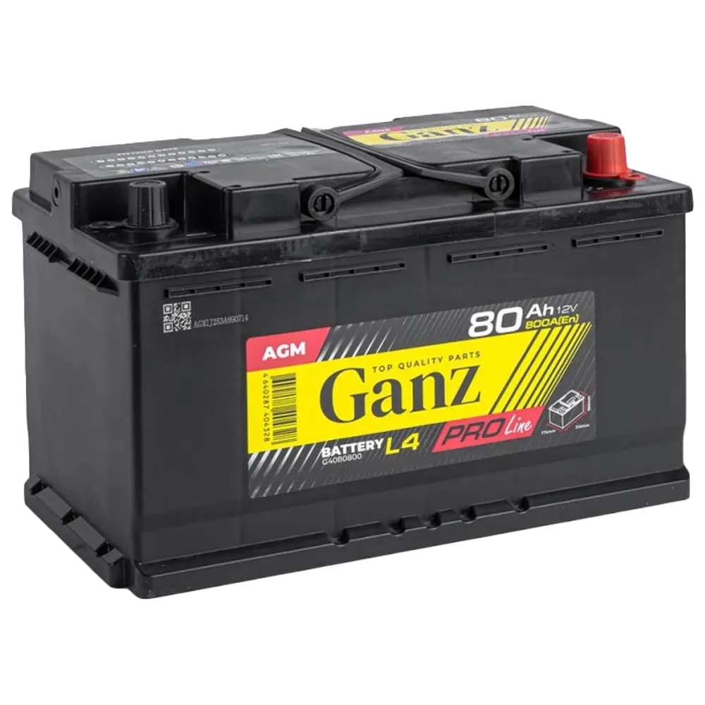 GANZ 80 А/ч о.п. 800А 12V PRO-Line AGM