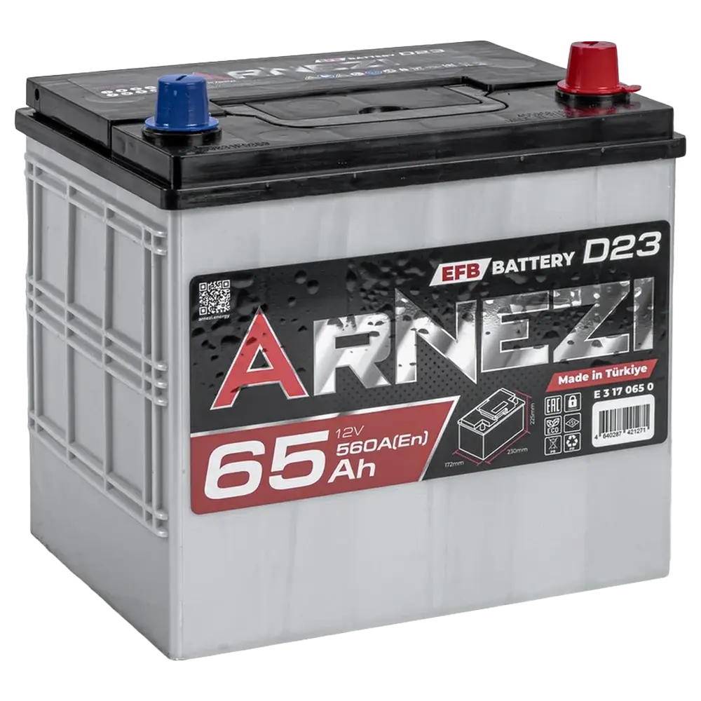 Arnezi 65 А/ч о.п. 560А 12V EFB Start-stop Asia