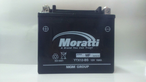 Moratti 12 А/ч п.п. 105А 12V YTX12B-BS