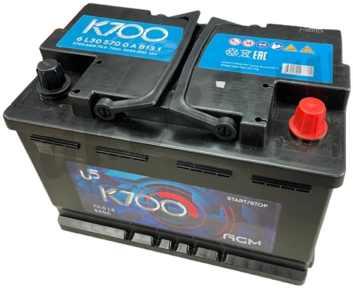 K700 70 А/ч о.п. 860А 12V AGM
