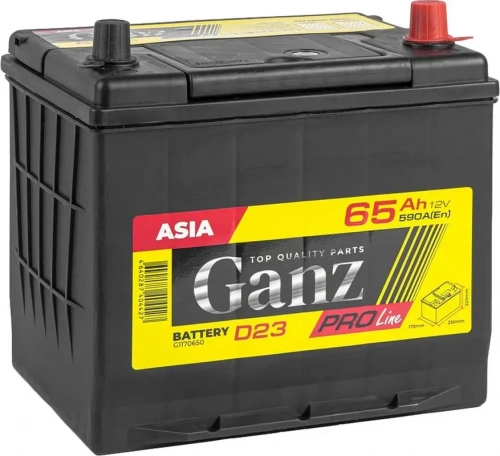 GANZ 65 А/ч о.п. 590А 12V PRO-Line JIS Asia