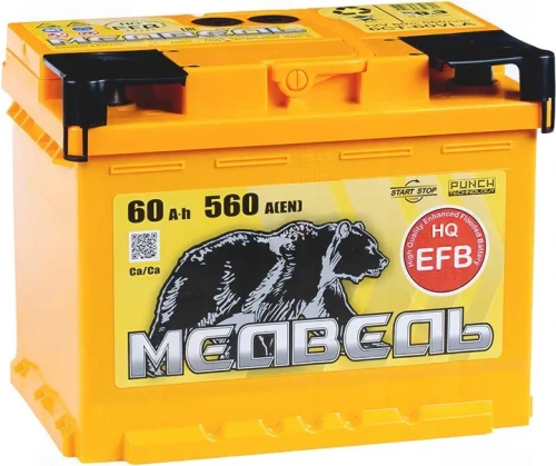 Тюменский медведь 60 А/ч о.п. 560А 12V EFB