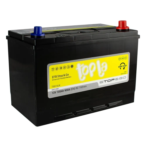 Topla 105 А/ч о.п. 900А 12V EFB Stop&Go Asia