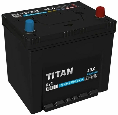 Titan 60 А/ч о.п. 550А 12V Standart