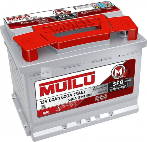 Mutlu 60 А/ч о.п. 540А 12V SBF M3 Низкий
