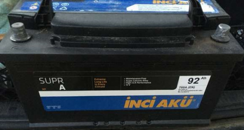 InciAku 92 А/ч о.п. 760А 12V SuprA L5 (092 076 013)