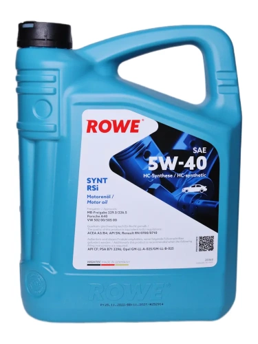 Масло моторное  ROWE 5W-40 НС-синтетика HIGHTEC SYNT RSi A3/B4 4л