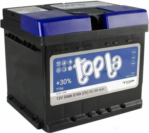 Topla 54 А/ч о.п. 510А 12V TOP кубик низкий