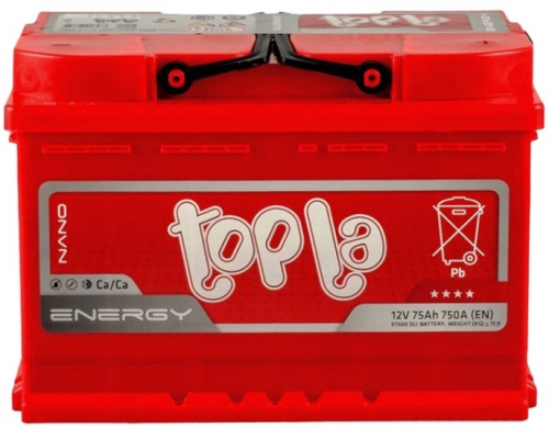 Topla 75 А/ч о.п. 750А 12V Energy