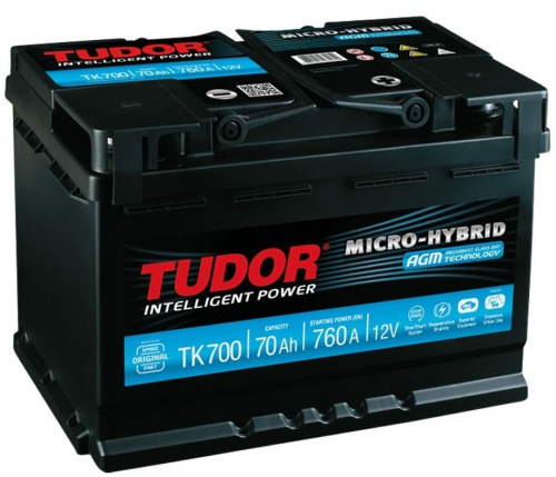 Tudor 70 А/ч о.п. 760А 12V TK700 AGM