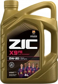 Масло моторное ZIC 0W-20 X9 FE синтетическое 4 л API SP ILSAC GF-6