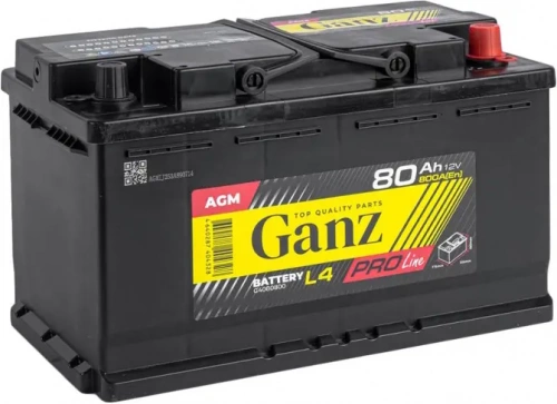 GANZ 80 А/ч о.п. 800А 12V PRO-Line AGM