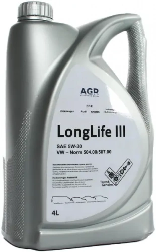 Масло моторное AGR VAG 5W-30 LongLife  (4л) 