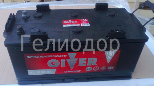 Giver 132 А/ч о.п. (+;-) 880А 12V (конус)