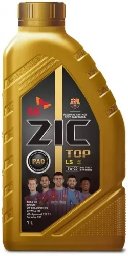Масло моторное ZIC TOP LS 5W-30 PAO 1л
