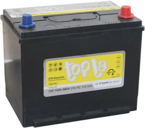 Topla 70 А/ч о.п. 680А 12V EFB Stop&Go Asia