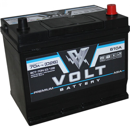 Volt 70 А/ч о.п. 610А 12V Premium Asia D26 (570 412) B01