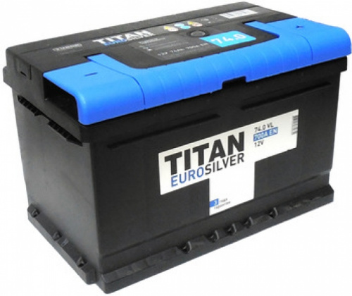 Titan 74 А/ч о.п. 700А 12V Euro Silver (низкий) Низкий